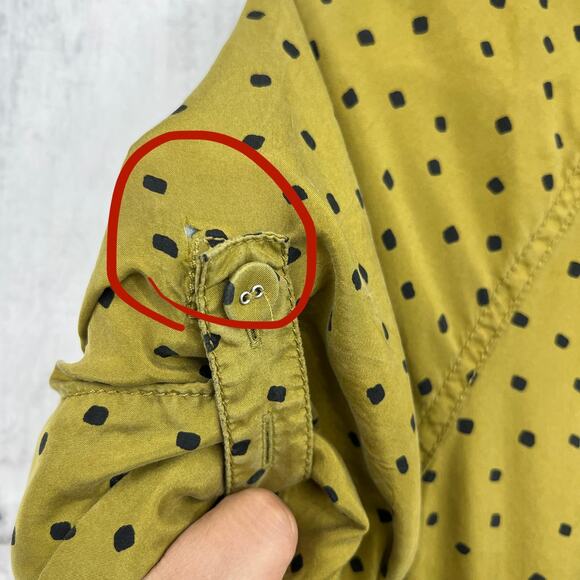 Tanya Taylor US 2 Womens Olive Green Silk Francis Jumpsuit Short Sleeve -Pockets - Picture 9 of 14